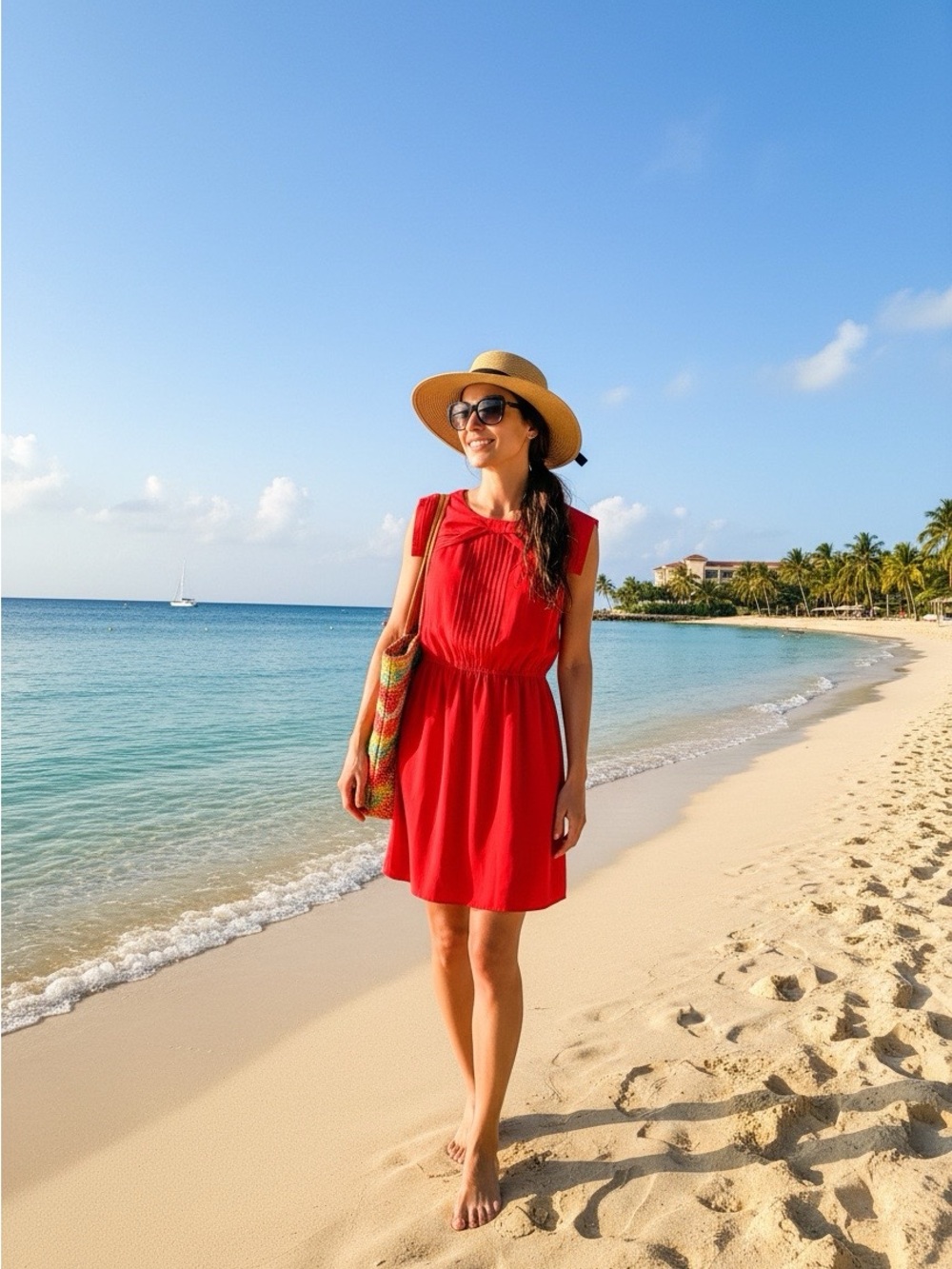 Red Sleeveless Dress